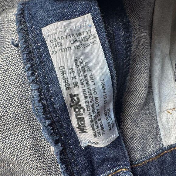 Wrangler 936PWD Cowboy Cut Slim Fit Jeans 36x34 Blue Denim - Picture 8 of 9